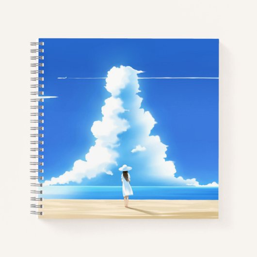 8.5" x 8.5" スパイラル ノートブック (正面)