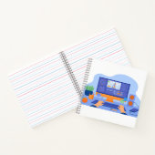 8.5" x 8.5" スパイラル ノートブック (内部)