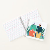 8.5" x 8.5" スパイラル ノートブック (内部)