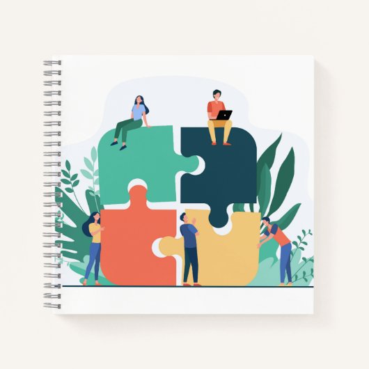 8.5" x 8.5" スパイラル ノートブック (正面)