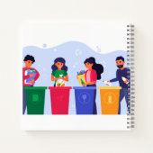 8.5" x 8.5" スパイラル ノートブック (裏面)