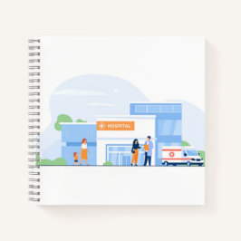 8.5" x 8.5" スパイラル ノートブック