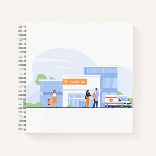 8.5" x 8.5" スパイラル ノートブック (正面)