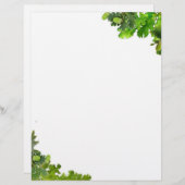 8.5X11インチオークリーフ招待状紙 レターヘッド (正面/裏面)