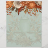 8.5x11インチボホテラコッタセージ茶パーティーイベント標識 (裏面)