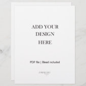 8.5x11インチポートレートシート印刷 (正面/裏面)