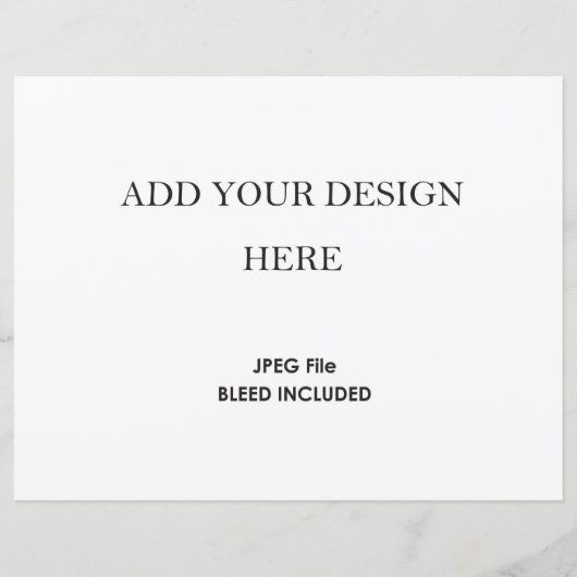 8.5x11インチ水平カード在庫110ポンド (正面)