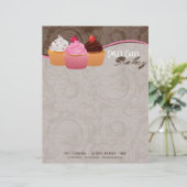 8.5x11コップはベーカリーの甘い御馳走手紙の頭部を固めます レターヘッド (スタンド正面)