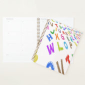 8.5x11スパイラルノートブック – 教育用アルファベット プランナー手帳 (ディスプレー)