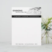 8.5x11ブラックアーキテクチャルブループリントレターヘッド レターヘッド (スタンド正面)