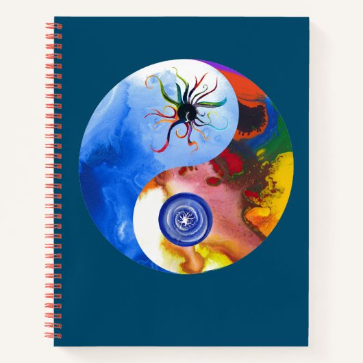 8.5x11懸命カバー陰陽Luci Michael notebook ノートブック (正面)