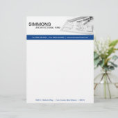 8.5x11青い建築用ブルーのプリントレターヘッド レターヘッド (スタンド正面)