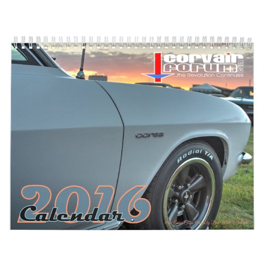 8.5x11 CorvairForumの壁掛けカレンダー カレンダー (カバー)