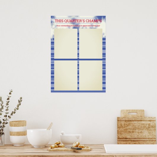 8.5x11sの月次ポスターの従業員 ポスター (キッチン)