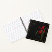 8,5x8,5" Amaryllis or Lis de St Jacques Blac Black ノートブック (内部)
