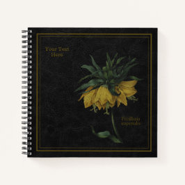 8,5x8,5" Fritillaria Imperialis Black Notebook ノートブック