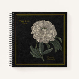 8,5x8,5" Paeonia Officinalis Black ノートブック