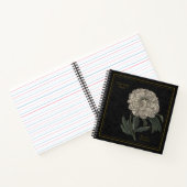8,5x8,5" Paeonia Officinalis Black ノートブック (内部)