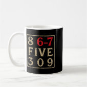 8 67 Five 309 Funny Six Seven コーヒーマグカップ (左)