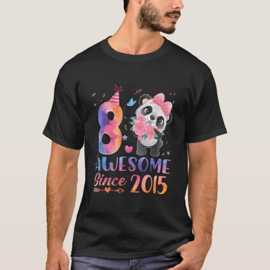 8 8回目のパンダすごい 2015年から Tシャツ (正面)