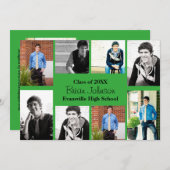 8/9枚の写真緑 – GRADの発表 招待状 (正面/裏面)