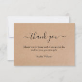 8.9cm x 12.7cm サイズの感謝を伝える誕生日カード サンキューカード (正面)