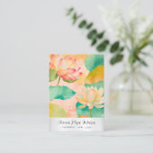 *~*  8 Art Lotus   PHOTO Nature Flowers QR AP67 名刺 (スタンド正面)