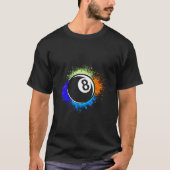 8-Ball Eight-Ball Pool Billiards Snooker Tシャツ (正面)