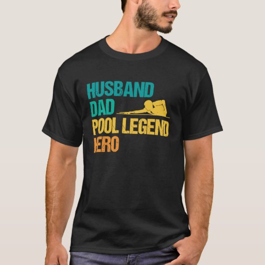 8 ball pool billiard for a Pool Husband Tシャツ (正面)