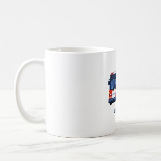 8 Bit Bus Mug コーヒーマグカップ (左)