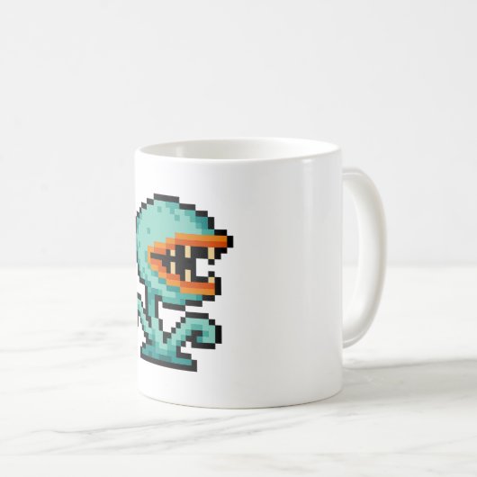 8-bit Flytrap Monster コーヒーマグカップ (正面右)