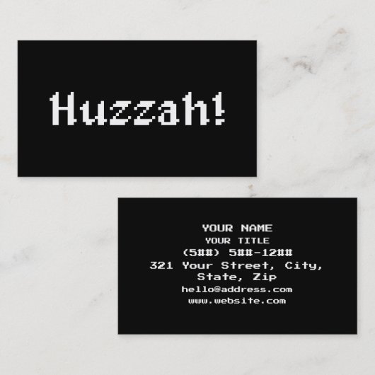 8 Bit Huzzah! 名刺 (正面/裏面)