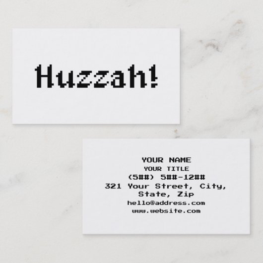 8 Bit Huzzah! 名刺 (正面/裏面)