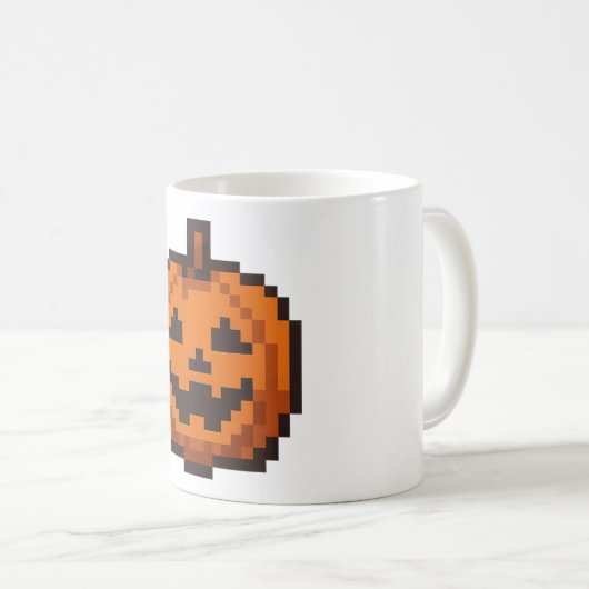 8-bit Jack O' Lantern コーヒーマグカップ (正面右)