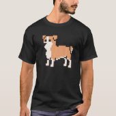 8 Bit Pixel English Bulldog Tシャツ (正面)