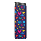 8-Bit Pixel Gaming Insulated Travel Tumbler タンブラー (回転右)