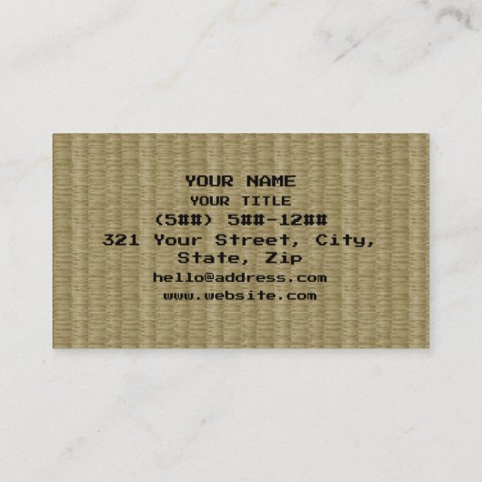 8 Bit Pixel Tatami Mat 畳 名刺 (裏面)