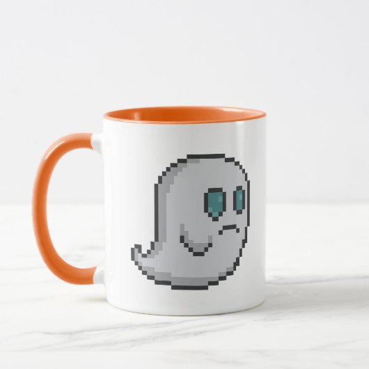8-bit Retro Ghost マグカップ (左)