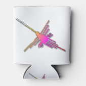 8 Bit Retro Video Game Nazca Lines Hummingbird 缶クーラー (正面)