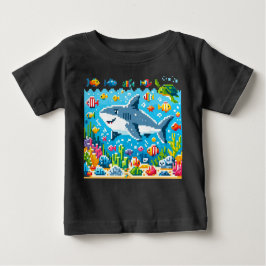8-Bit Shark Adventure T-Shirt ベビーTシャツ