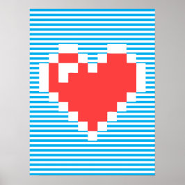 8 Bits Heart ポスター