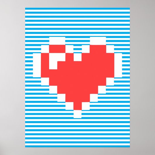 8 Bits Heart ポスター (正面)