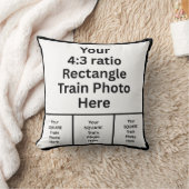 8 EIGHT Photo(s) on Square Pillow クッション (ブランケット)