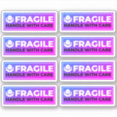 8 Fragile Shipping Stickers (Handle with Care) シール (正面)