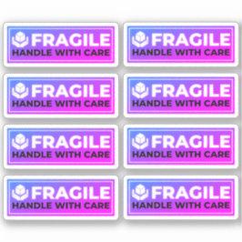 8 Fragile Shipping Stickers (Handle with Care) シール