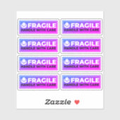 8 Fragile Shipping Stickers (Handle with Care) シール (シート)