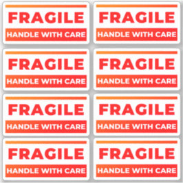 8 Fragile Stickers, Shipping Labels for Breakables シール