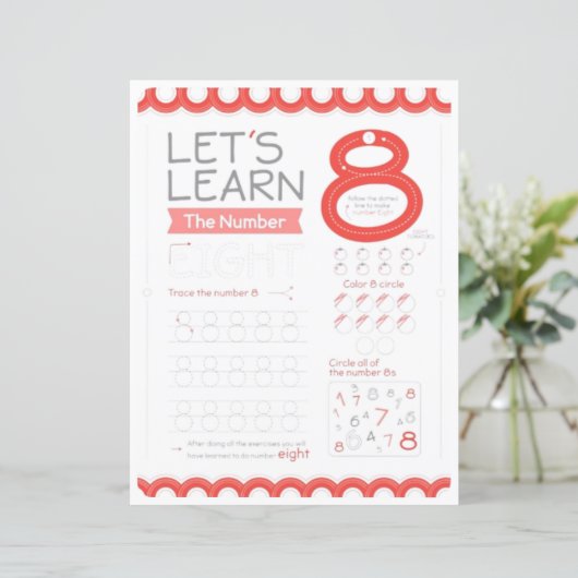 8 Learn To Draw Number 8 Teacher Home Schooling (スタンド正面)