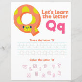 8 Learn To Spell Letter Q Teacher Home Schooling (正面)