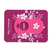 8 March - International Women's Day マグネット (横)